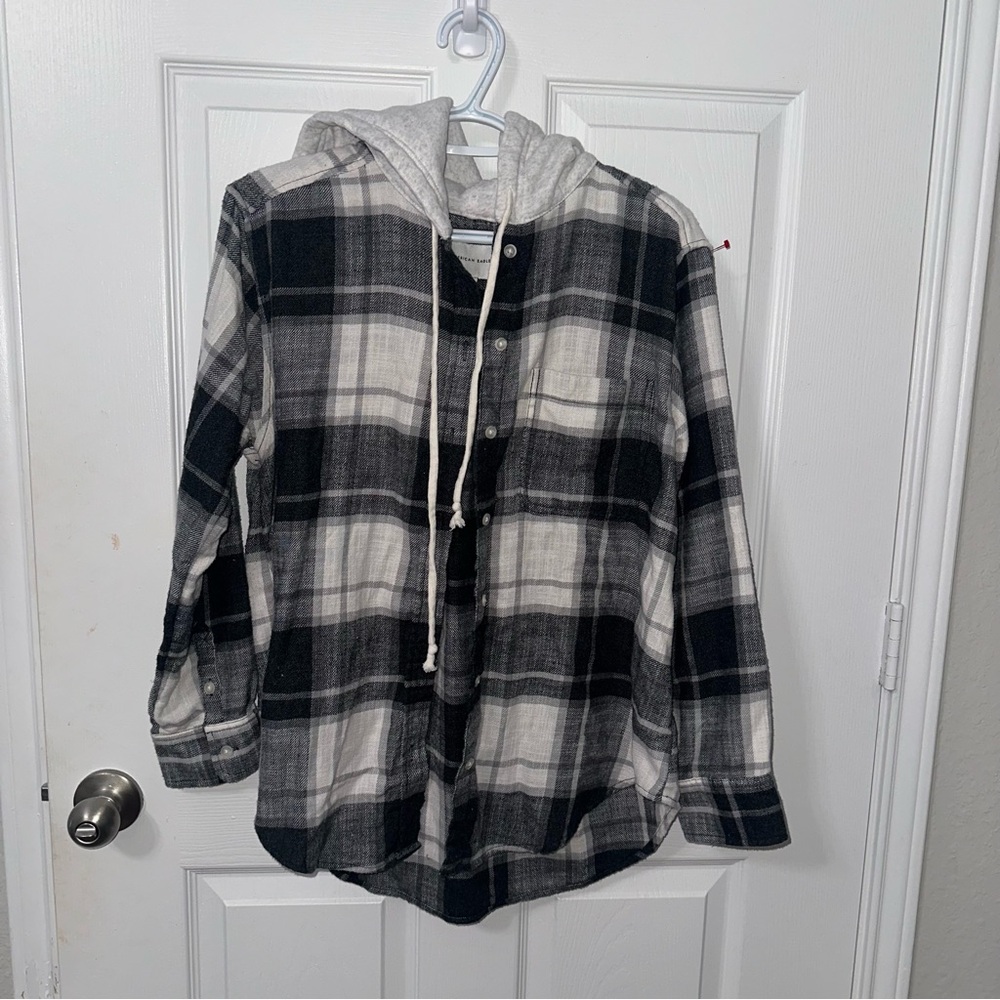 Plaid Hooded Flannel Shirt